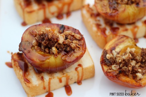 Grilled Peaches on Poundcake by Pint Sized Baker