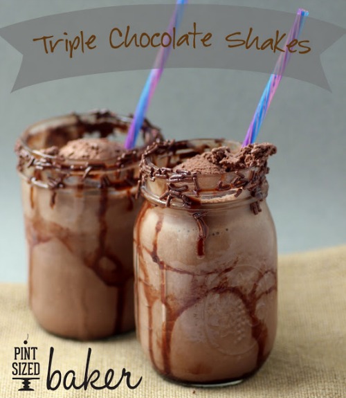 Triple Chocolate Shakes by Pint Sized Baker