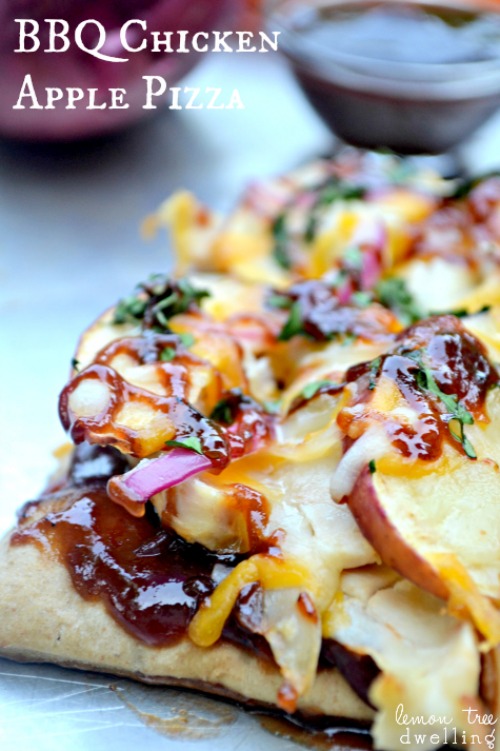 BBQ Chicken Apple Pizza by Lemon Tree Dwelling