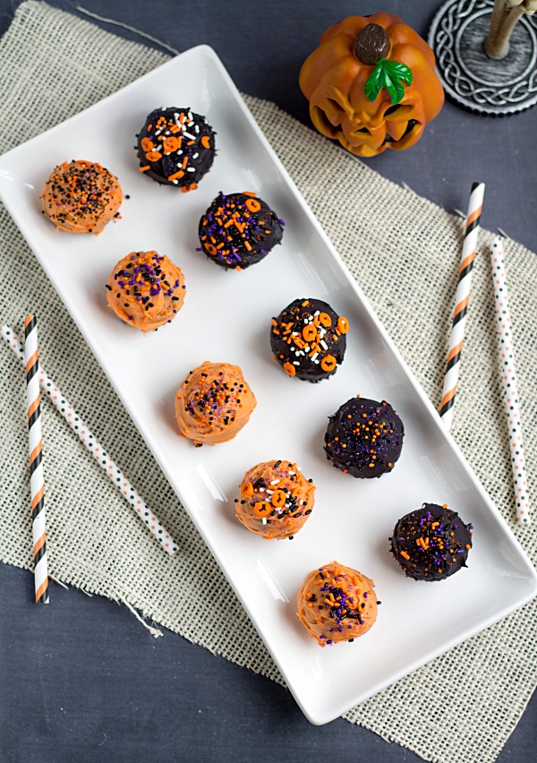 Halloween Brownie Truffles