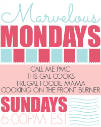 Marvelous Mondays Link Party #62. Hosted by This Gal Cooks, Call Me PMc, Frugal Foodie Mama and Cooking on the Front Burner