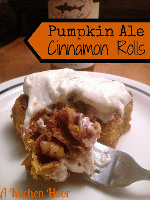 Pumpkin Ale Brioche Cinnamon Rolls from A Kitchen Hoor