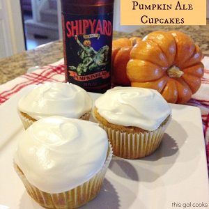 Pumpkin Ale Cupcakes from This Gal Cooks