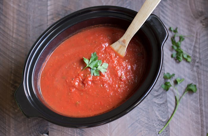 Slow Cooker Spaghetti Sauce. Great for pasta and pizza! 