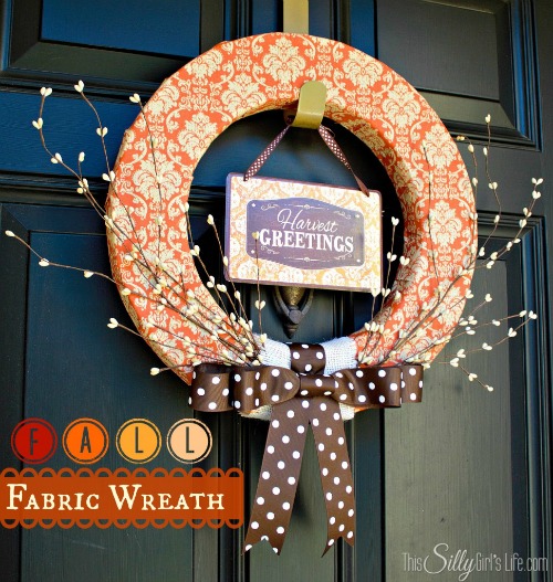 Fall Fabric Wreath by This Silly Girl's Life