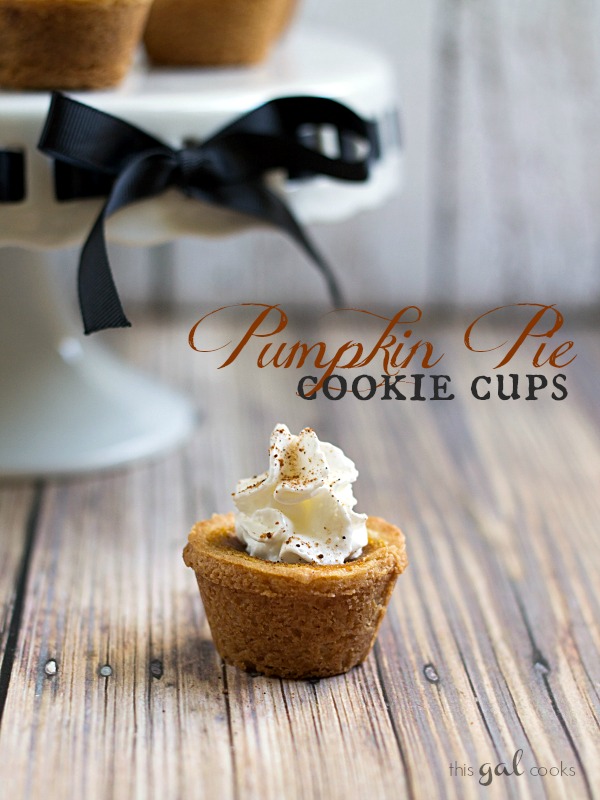 Pumpkin Pie Cookie Cups