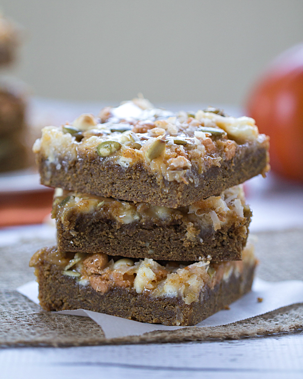 Pumpkin Spice Cookie Bars | This Gal Cooks