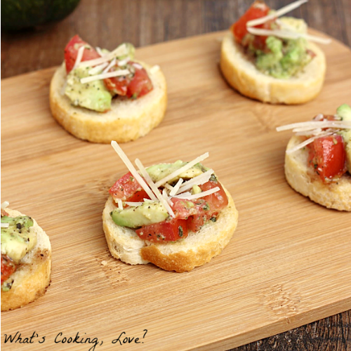 Avocado Bruschetta by What's Cooking, Love?