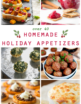 The holidays can be hectic. But don't let your party planning get the best of you. Here is a collection of easy and delicious Homemade Holiday Appetizers that will keep your Thanksgiving and Christmas guests satisfied until the main course is served!