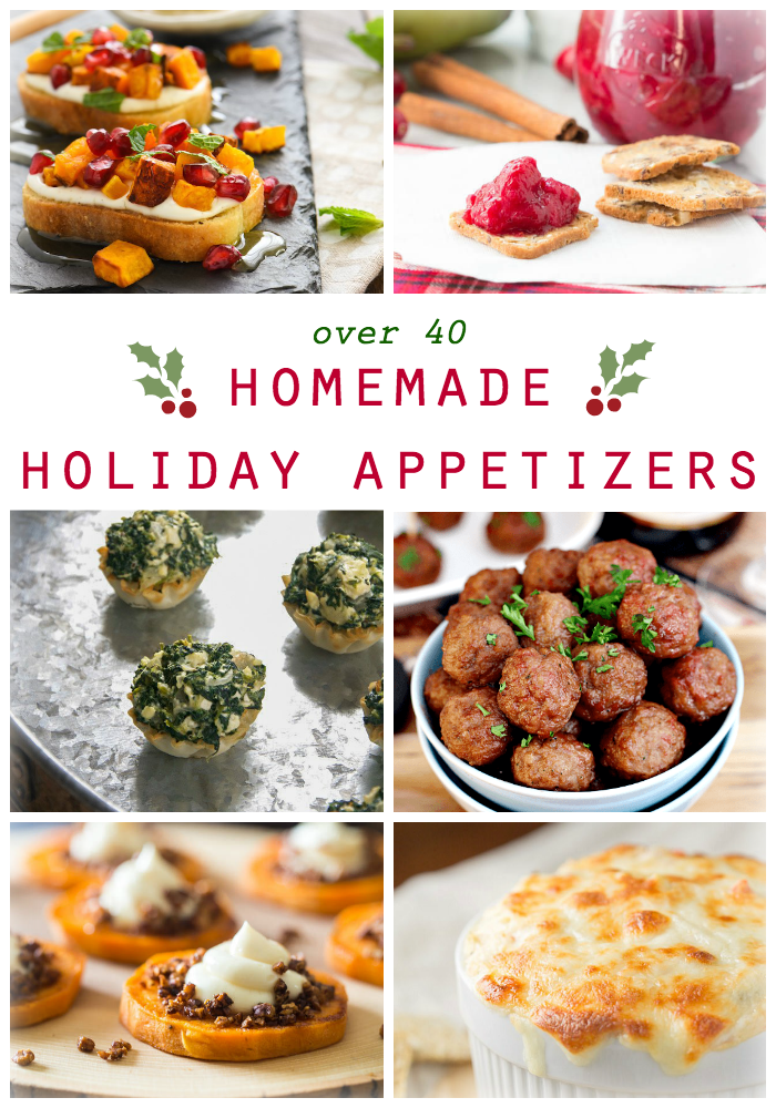 The holidays can be hectic. But don't let your party planning get the best of you. Here is a collection of easy and delicious Homemade Holiday Appetizers that will keep your Thanksgiving and Christmas guests satisfied until the main course is served! 