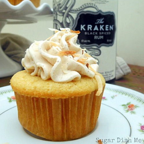 Spiced Rum Cupcakes with Boozy Buttercream by Sugar Dish Me