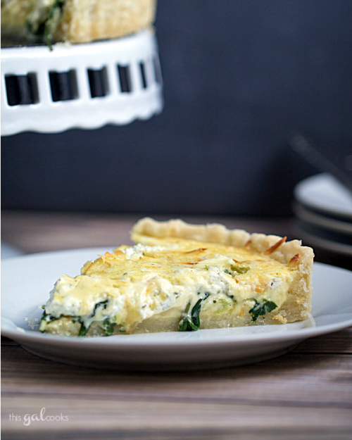 Spinach, Leek and Goat Cheese Tart This Gal Cooks