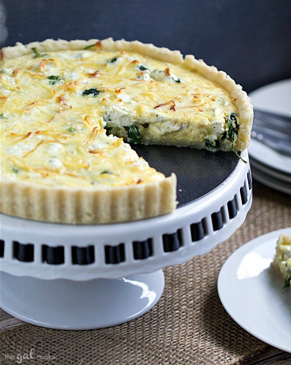 Spinach, Leek and Goat Cheese Tart