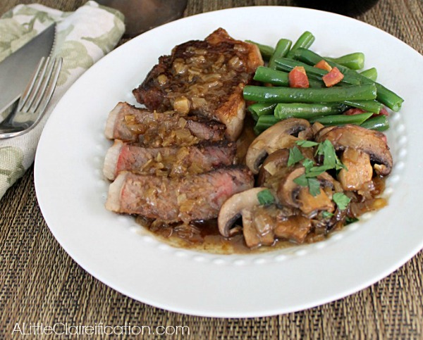 Steak Au Poivre with Shallots & Rum Sauce by A Little Claireification