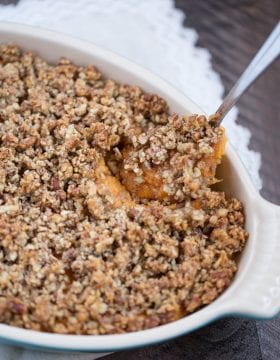Sweet Potato Casserole with Pecan Streusel