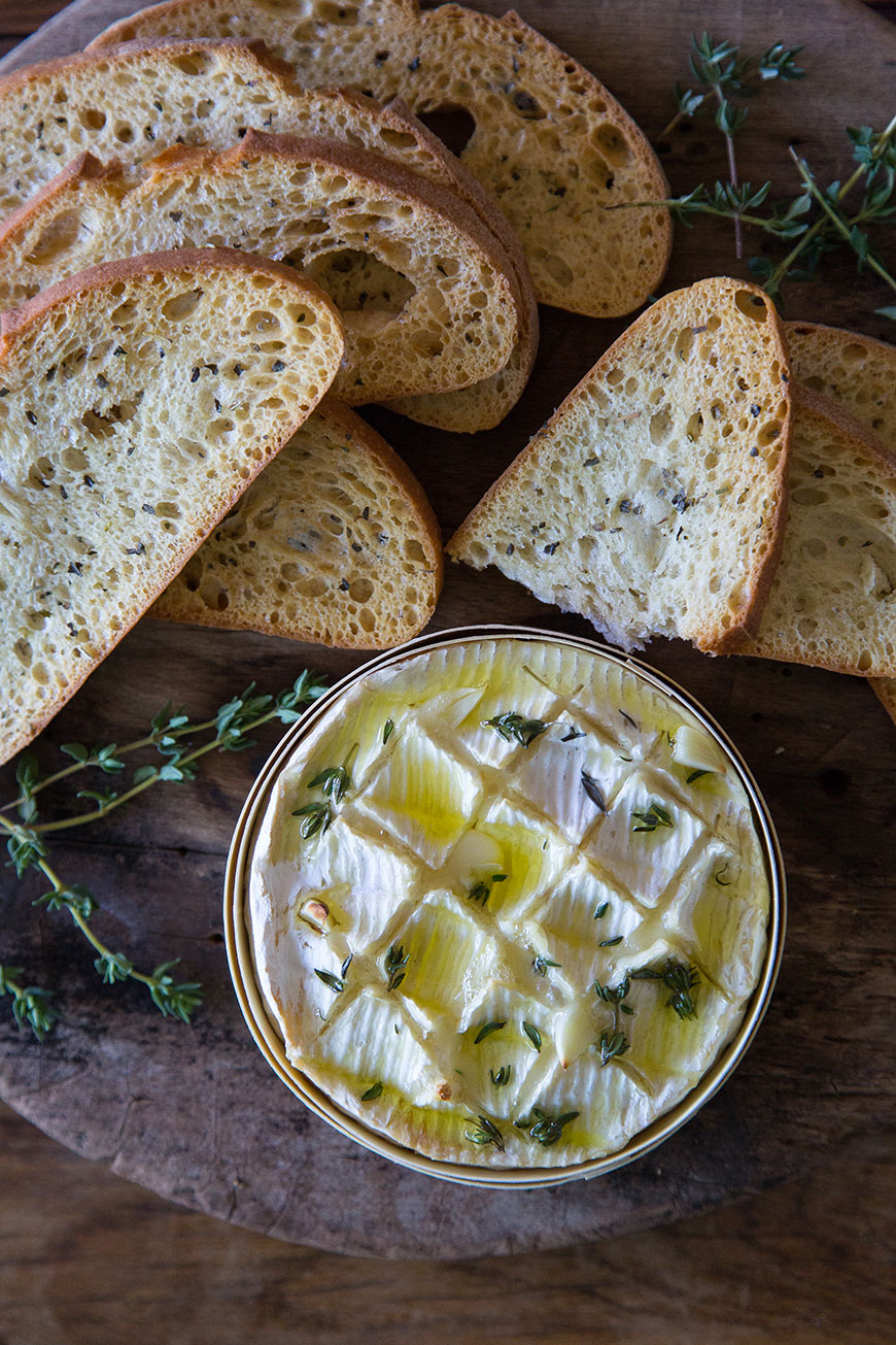 Thyme-and-Garlic-Baked-Camembert