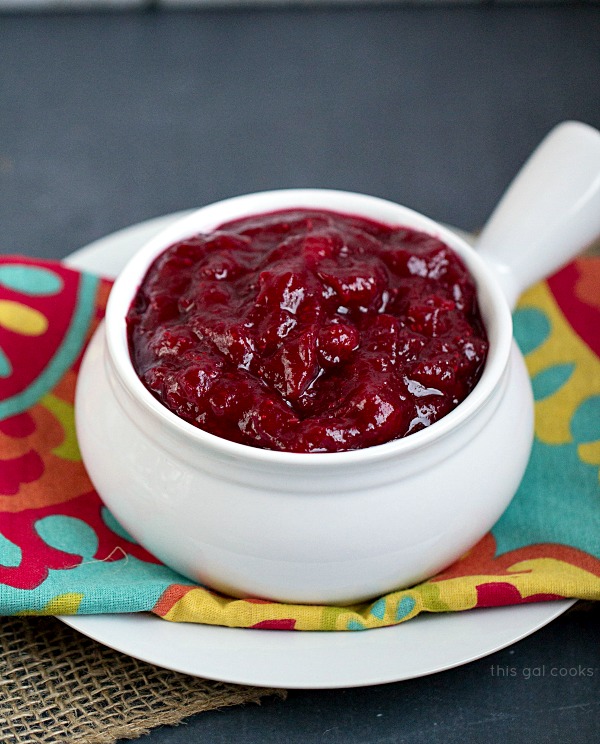 Homemade Cranberry Sauce - This Gal Cooks. In under 25 minutes you can have delicious homemade cranberry sauce!