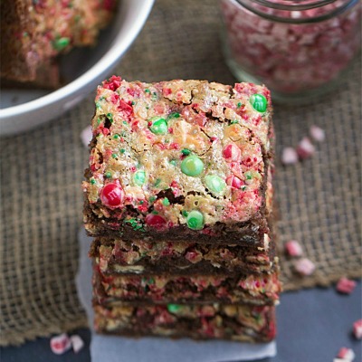 Peppermint Mocha Cookie Bars