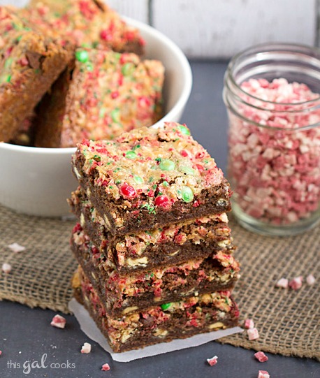 Mocha Peppermint Cookie Bars