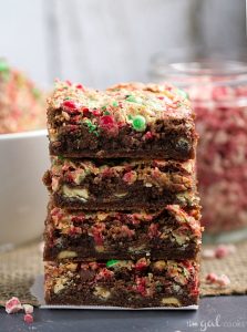 Mocha Peppermint Cookie Bars - This Gal Cooks