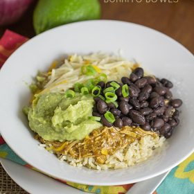 Crockpot Chicken Burrito Bowls - This Gal Cooks