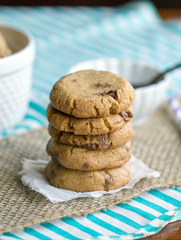 Nutella Stuffed Peanut Butter Cookies - This Gal Cooks #cookies #peanutbutter #dessert