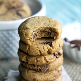 Nutella Stuffed Peanut Butter Cookies - This Gal Cooks #cookies #peanutbutter #dessert