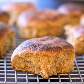 Whole Wheat Dinner Rolls - This Gal Cooks #wholewheat #sidedishes #dinnerrolls