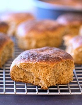 Whole Wheat Dinner Rolls - This Gal Cooks #wholewheat #sidedishes #dinnerrolls