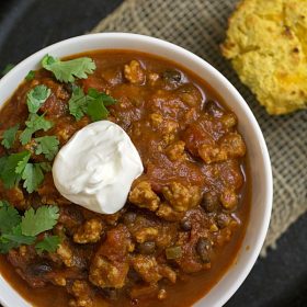 Turkey and Roasted Butternut Squash Chili - This Gal Cooks #soup #dinner #chili