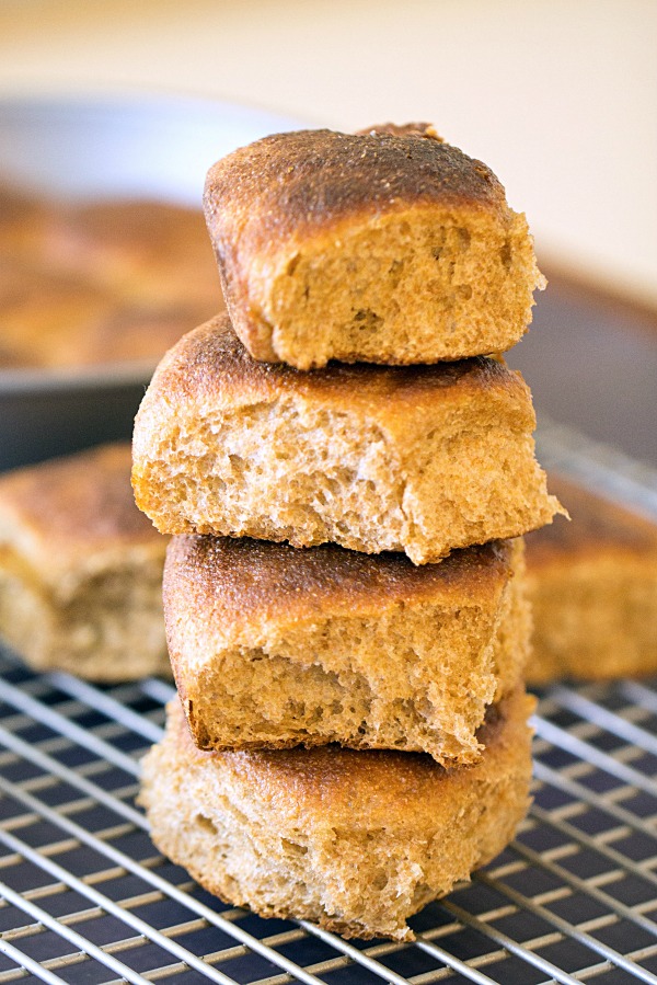 Whole Wheat Dinner Rolls - This Gal Cooks #wholewheat #sidedishes #dinnerrolls