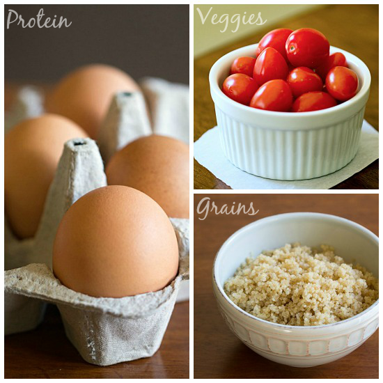 Baked Eggs with Quinoa and Fresh Salsa - This Gal Cooks. A fresh, healthy breakfast option. Packed with protein, veggies and grains.