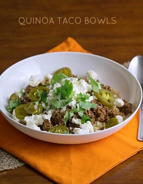 Thirty Minute Quinoa Taco Bowls - This Gal Cooks #glutenfree #healthygrains #groundturkey