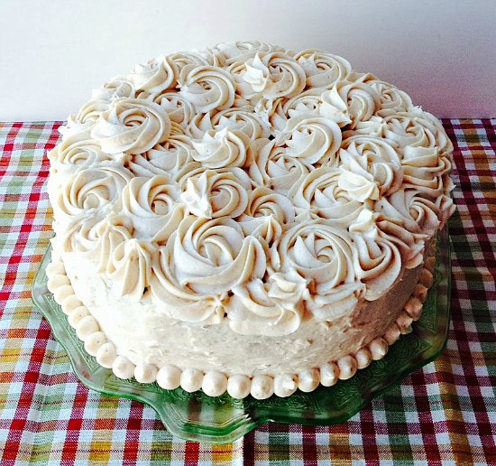 Chocolate Liquor Cake with Peanut Butter Buttercream by Crazy for Cookies and More