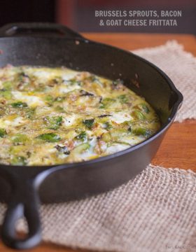 Brussels Sprouts, Bacon and Goat Cheese Fritatta - This Gal Cooks #eggs #lowcarb #casseroles