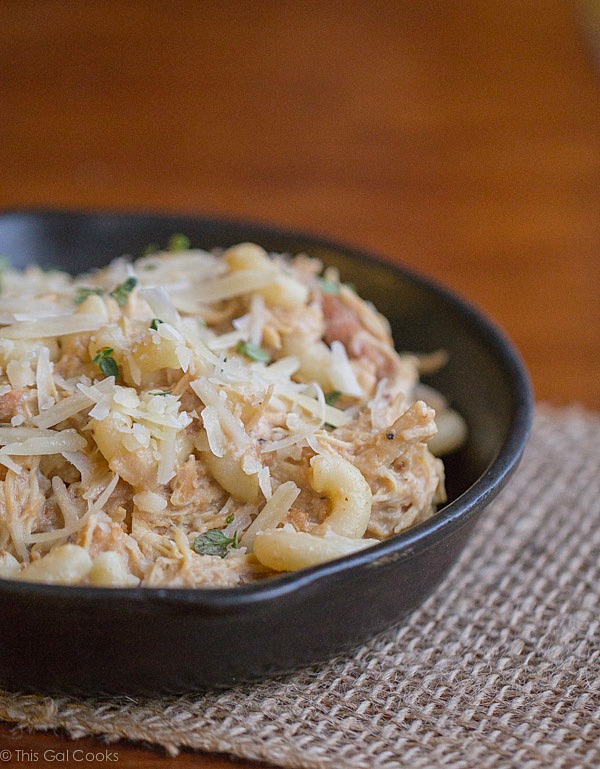 Crock Pot Italian Chicken Pasta - This Gal Cooks #dinner #crockpot #easyrecipes