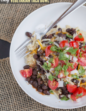 Easy Vegetarian Taco Bowls - This Gal Cooks #vegetarian #glutenfree #30minutemeals