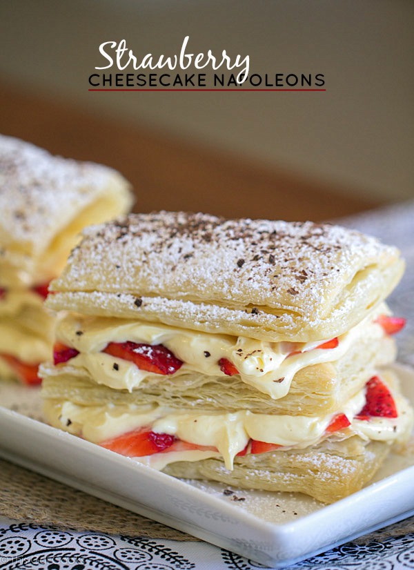 Strawberry Cheesecake Napoleons - This Gal Cooks #dessert #freshfruit #pudding