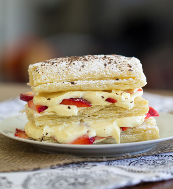 Strawberry Cheesecake Napoleons - This Gal Cooks #dessert #freshfruit #pudding