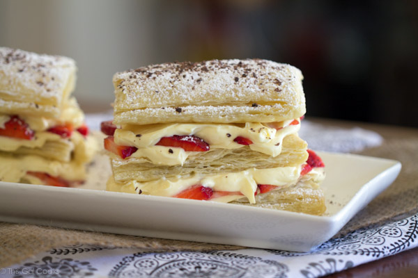 Strawberry Cheesecake Napoleons - This Gal Cooks #dessert #freshfruit #pudding