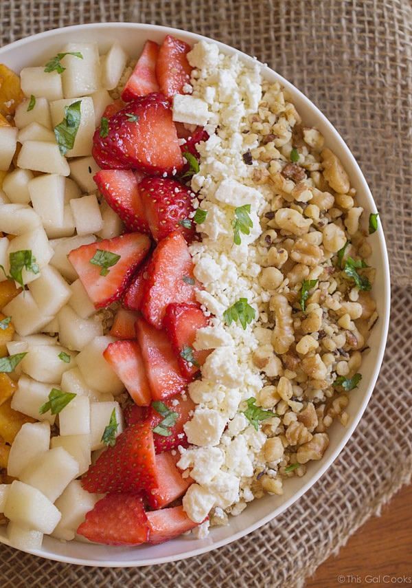 Super Fruit and Walnut Quinoa Salad - This Gal Cooks #healthy #glutenfree #salad