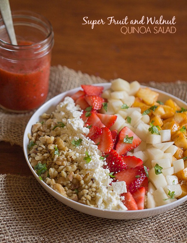 Super Fruit and Walnut Quinoa Salad - This Gal Cooks #healthy #glutenfree #salad