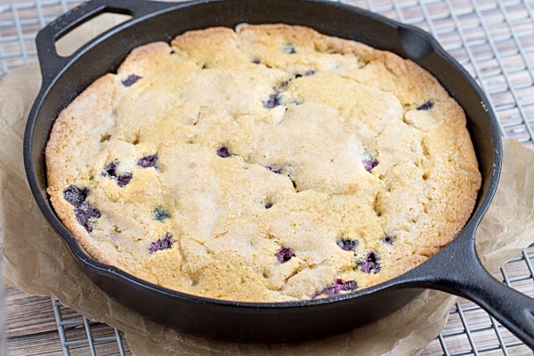 This super delicious, moist Blueberry Cornbread is made with coconut milk, fresh blueberries and brown sugar.