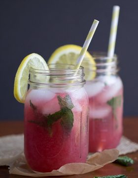 Skinny Raspberry Acai Mint Spritzer. Trop50 Raspberry Acai, club soda and fresh mint come together to make this refreshing drink!