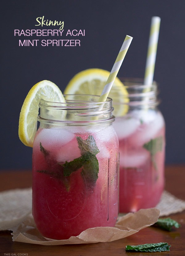 Skinny Raspberry Acai Mint Spritzer. Trop50 Raspberry Acai, club soda and fresh mint come together to make this refreshing drink!