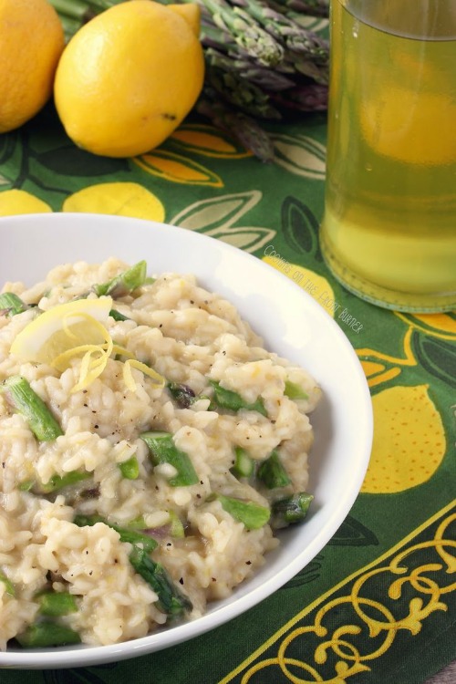Limoncello and Asparagus Risotto by Cooking on the Front Burner