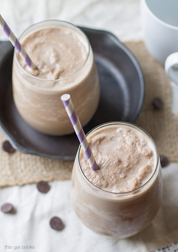 Banana Almond Mocha Shake on This Gal Cooks