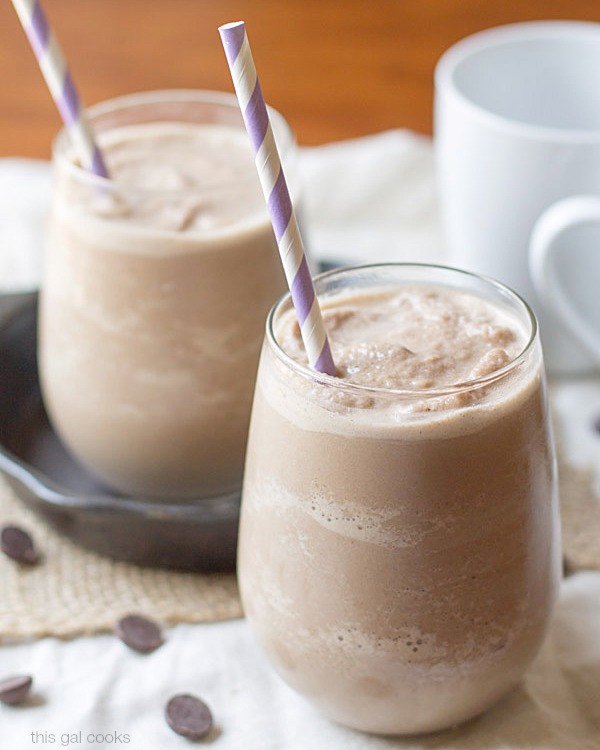 Banana Almond Mocha Shake on This Gal Cooks