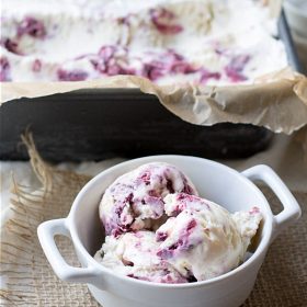 Crazy good, made from scratch Cherry Cobbler Ice Cream