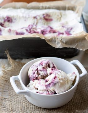 Crazy good, made from scratch Cherry Cobbler Ice Cream